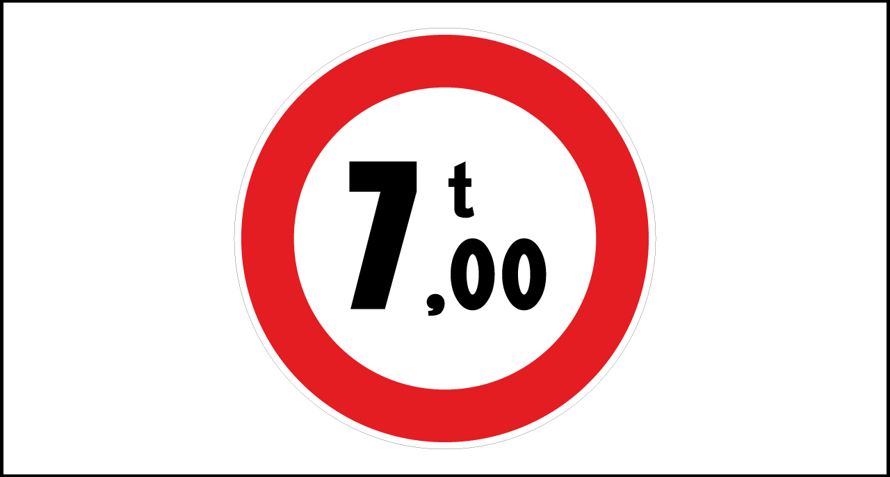 Fig. II 68 Art.118 – Transito vietato ai veicoli aventi massa superiore a… tonnellate