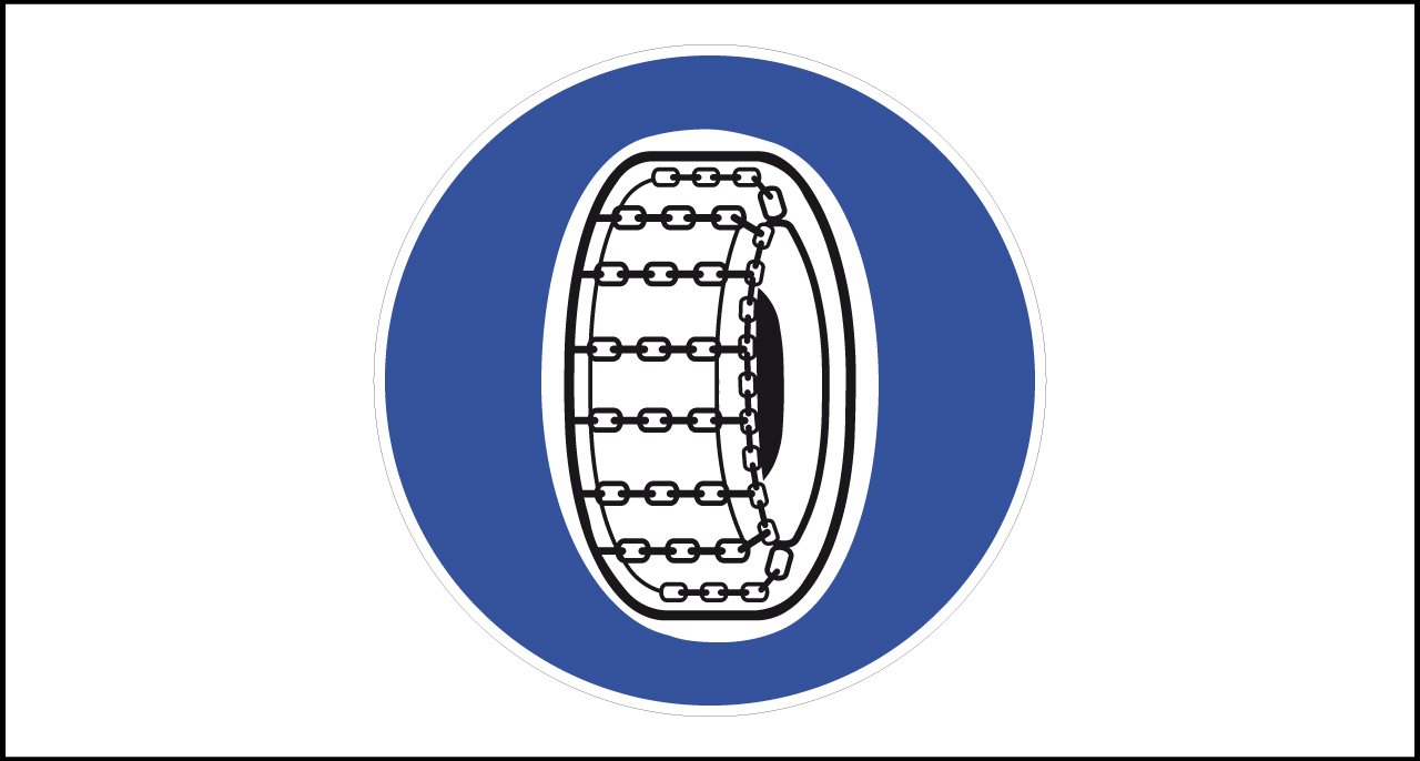 Fig. II 87 Art. 127 – Catene per neve obbligatorie