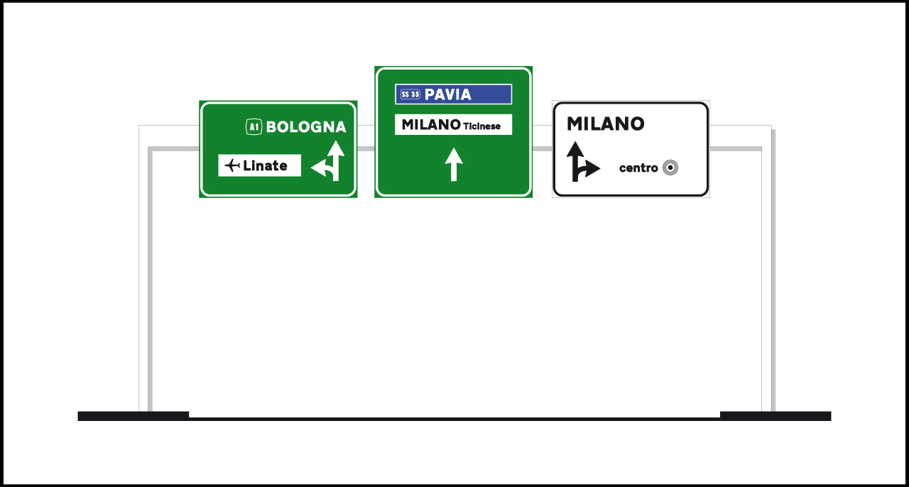 Fig. II 246 Art.127 – Segnale di corsia con funzione di preavviso
