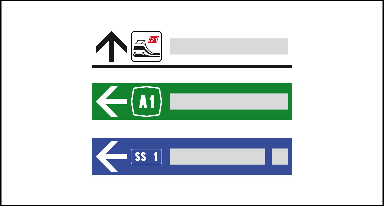 Fig. II 248 Art.128 – Segnale di direzione urbano