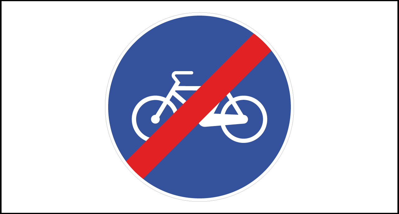 Fig. II 91 Art. 122 – Fine pista ciclabile