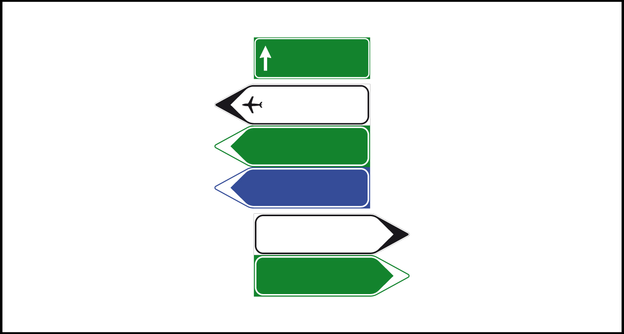 Fig. II 254 Art.128 – Gruppo segnaletico unitario extraurbano