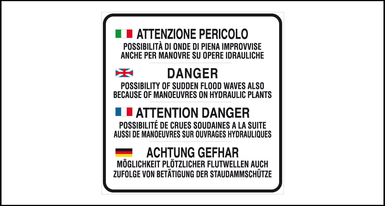 Fig. II 864 – Segnale normalizzato enel pannello integrativo quattro lingue