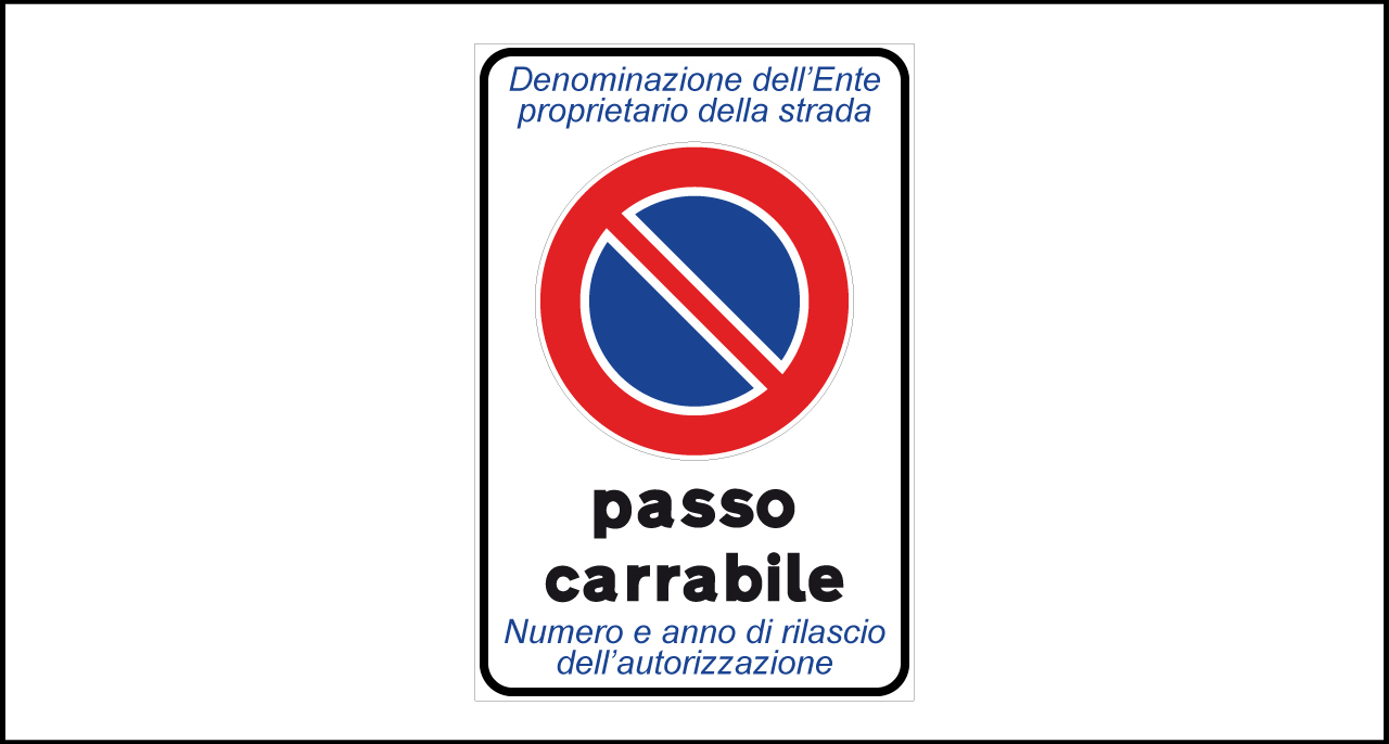 Fig. II 78 Art.120 – Passo carrabile
