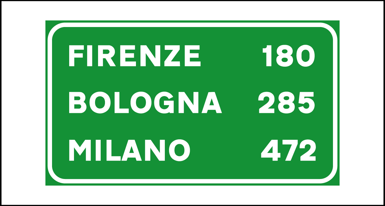 Fig. II 285 Art.132 – Segnale di conferma autostradale