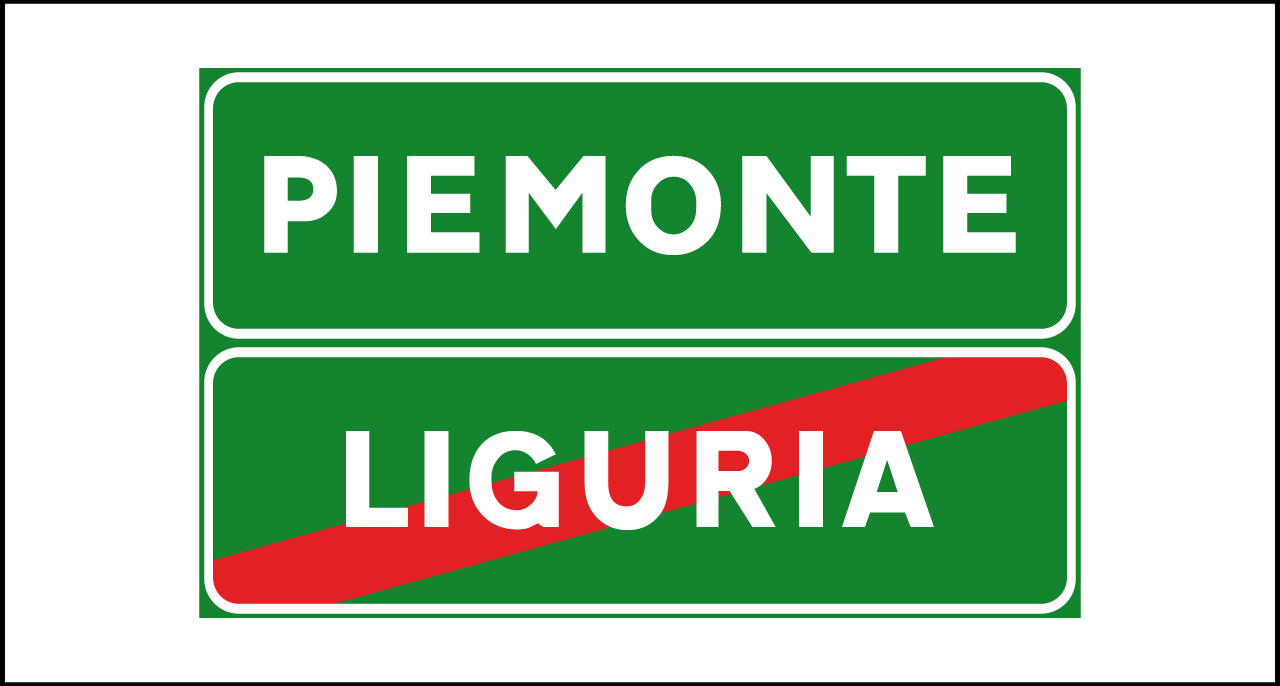 Fig. II 275/vr Art.131  Segnale di inizio e fine regione su viabilità autostradale