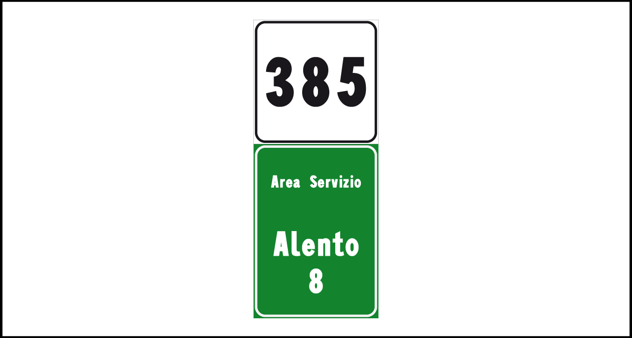 Fig. II 264 Art.129 – Progressiva distanziometrica autostradale