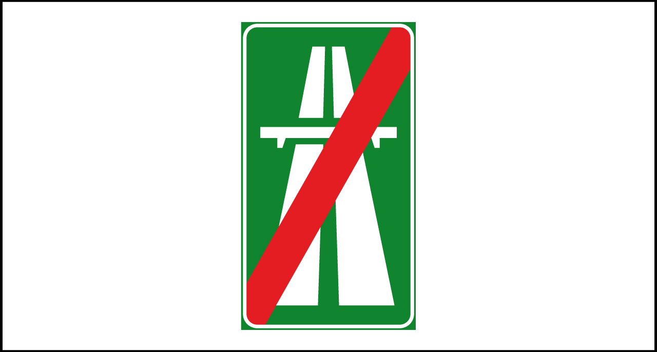 Fig. II 346/vr Art.135 – Fine autostrada