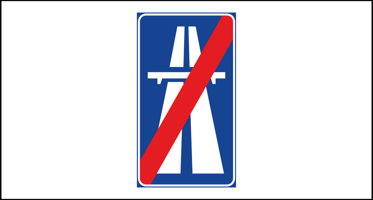 Fig. II 346/bl Art.135 – Fine strada extraurbana principale