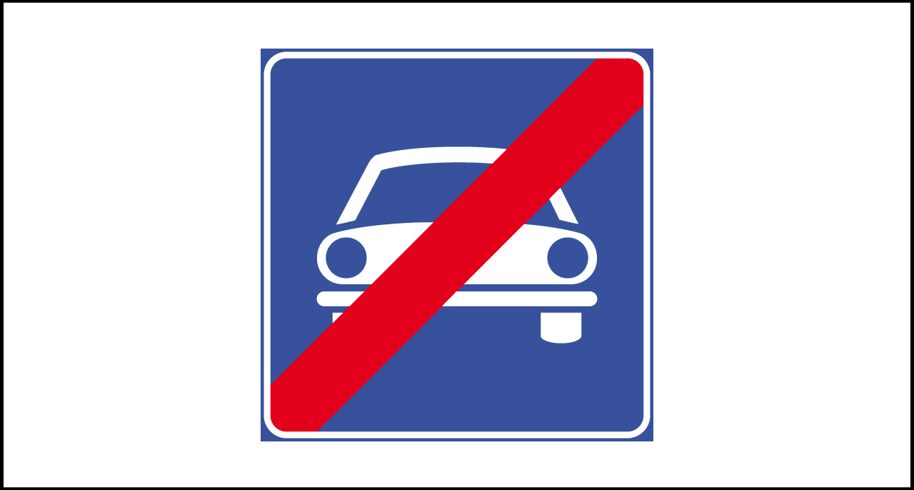 Fig. II 315 Art.135 – Fine strada riservata ai veicoli a motore
