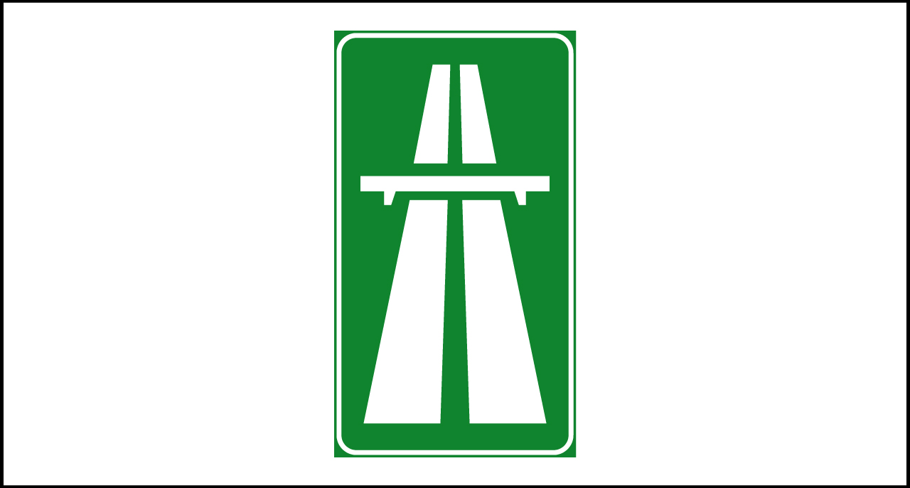 Fig. II 345/vr Art.135 – Inizio autostrada