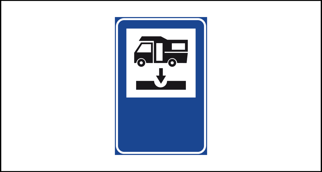 Fig. II 377 Art.136 – Area attrezzata con impianti di scarico su viabilità ordinaria