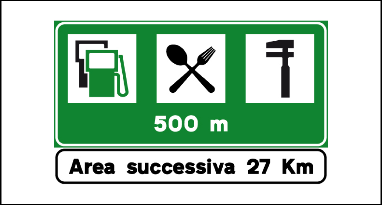 Fig. II 376 Art.136 – Area di servizio su viabilità autostradale
