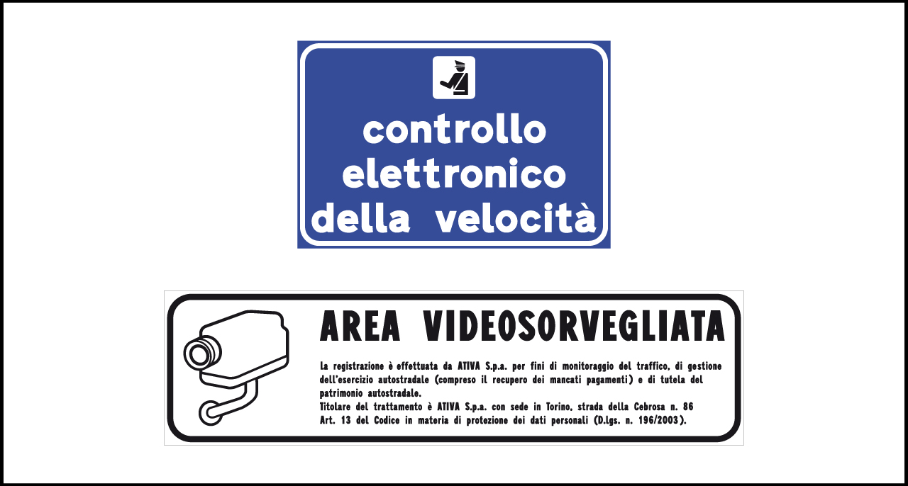 Controllo elettronico della velocità  Aree Videosorvegliate