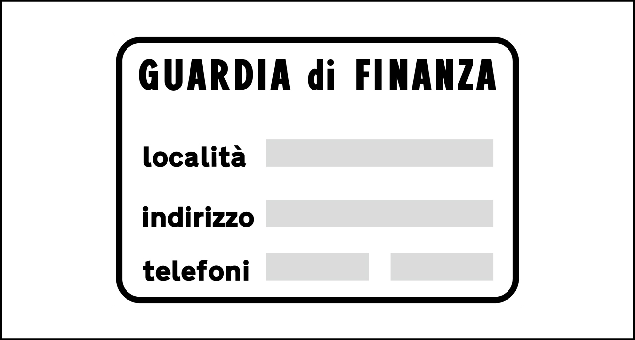 Fig. II 381 Art.136 – Guardia di finanza