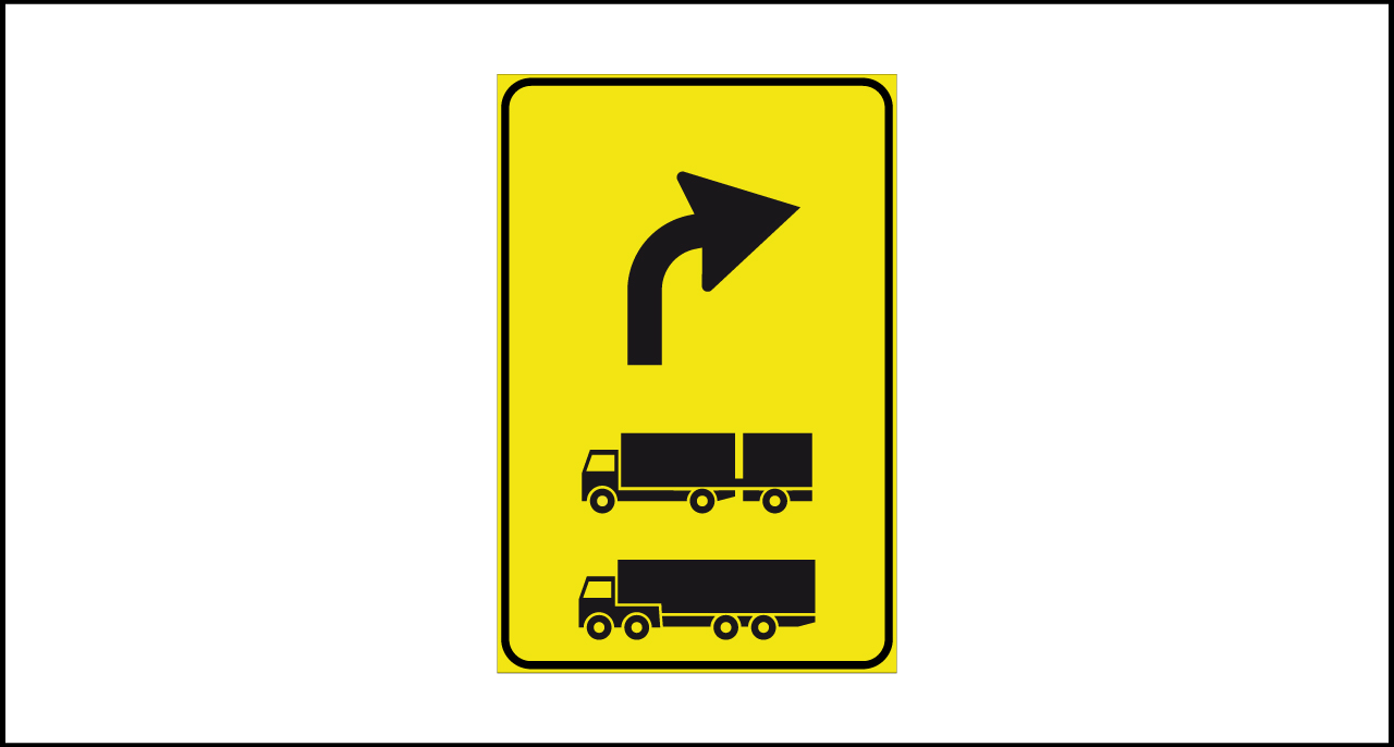 Fig. II 410/a Art.43 – Preavviso di deviazione autocarri consigliata