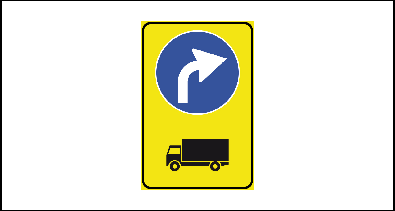 Fig. II 409/a Art.43 – Preavviso di deviazione autocarri obbligatoria