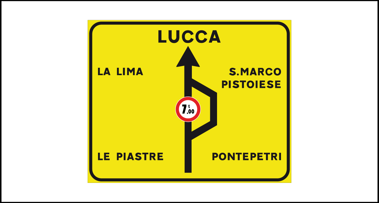 Fig. II 408 Art.43 – Preavviso di deviazione