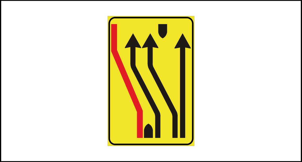 Fig. II 411/g Art.43 – Segnale di corsie chiuse