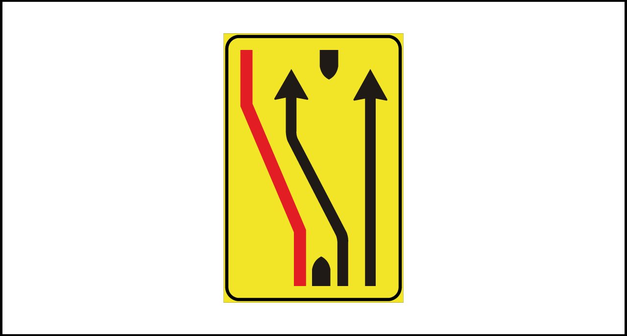 Fig. II 411/f Art.43 – Segnale di corsie chiuse