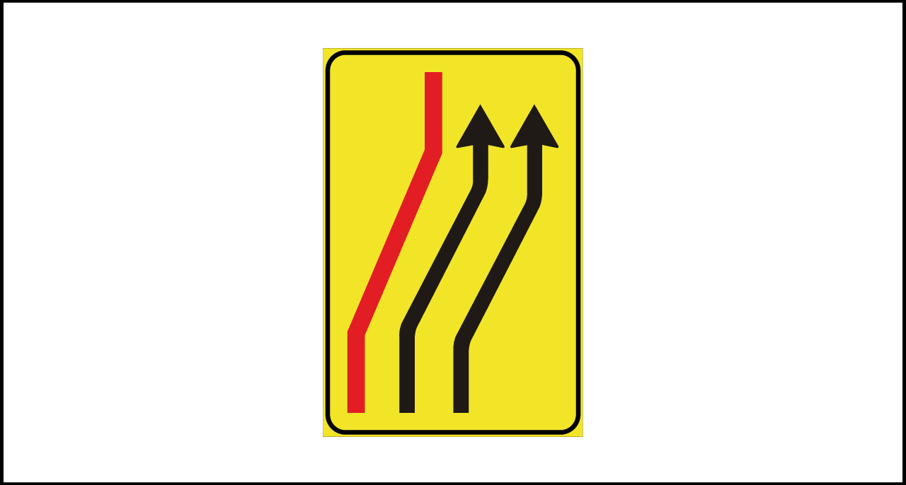 Fig. II 411/d Art.43 – Segnale di corsie chiuse