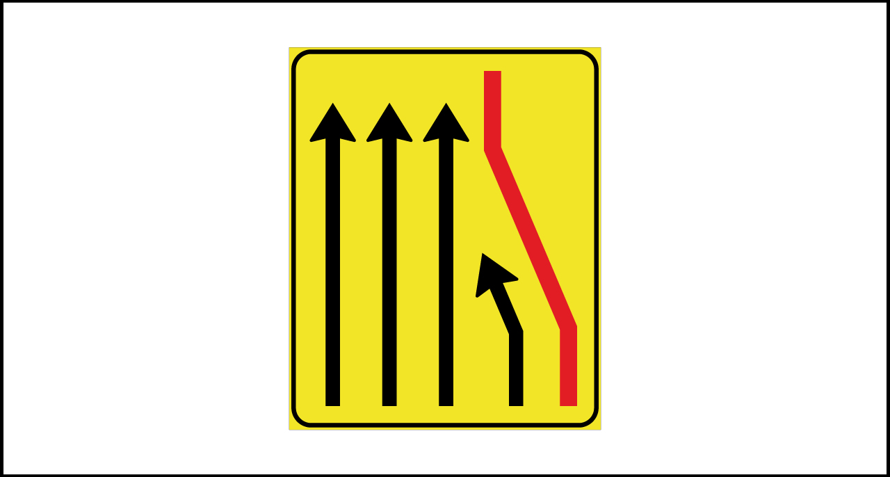 Fig. II 412/h Art.43 – Segnale corsia chiusa