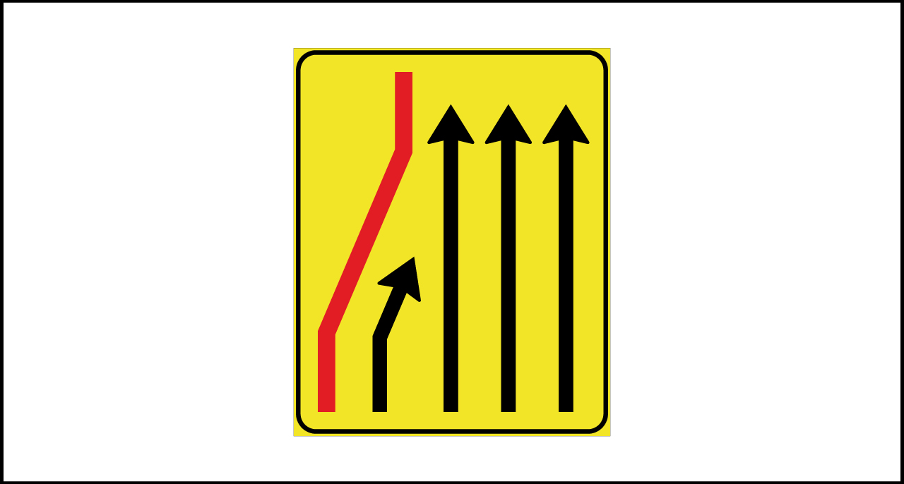 Fig. II 412/g Art.43 – Segnale corsia chiusa