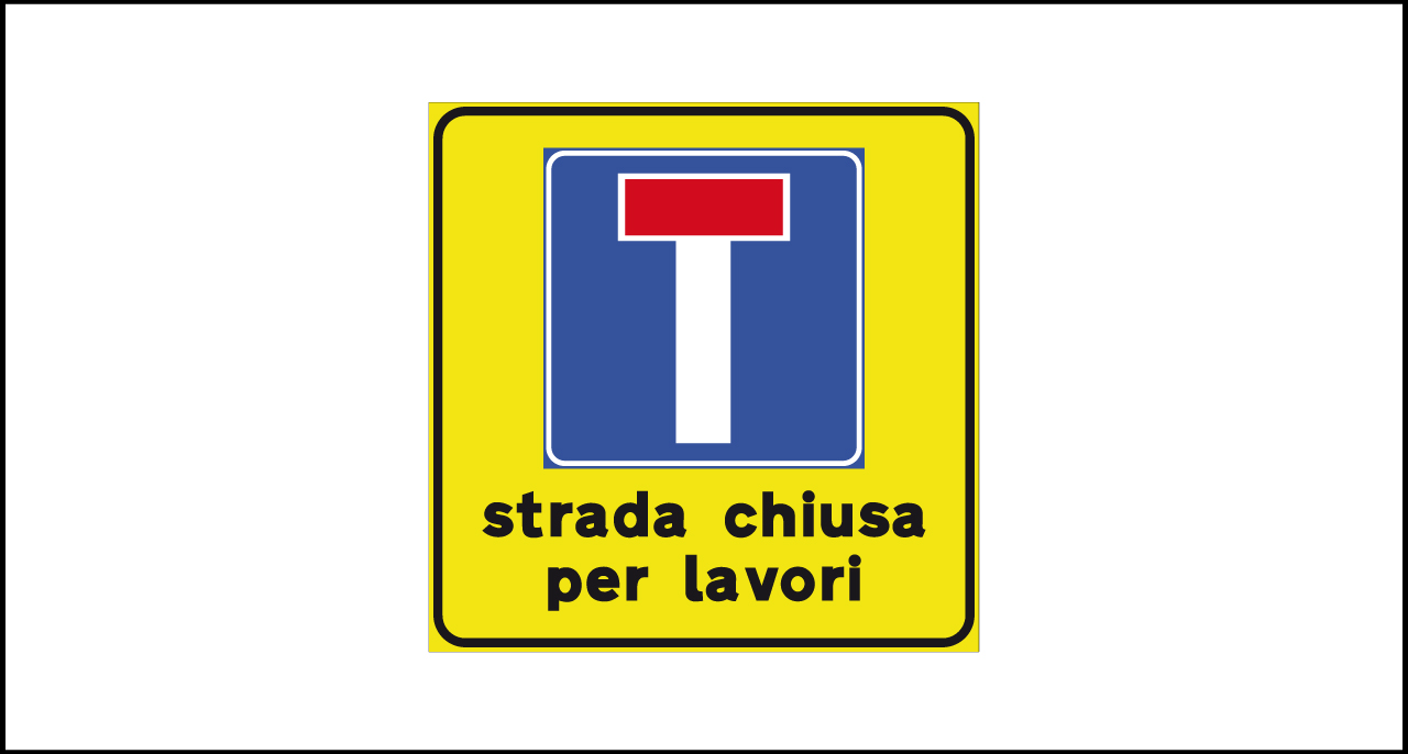 Fig. II 810 – Strada chiusa per lavori