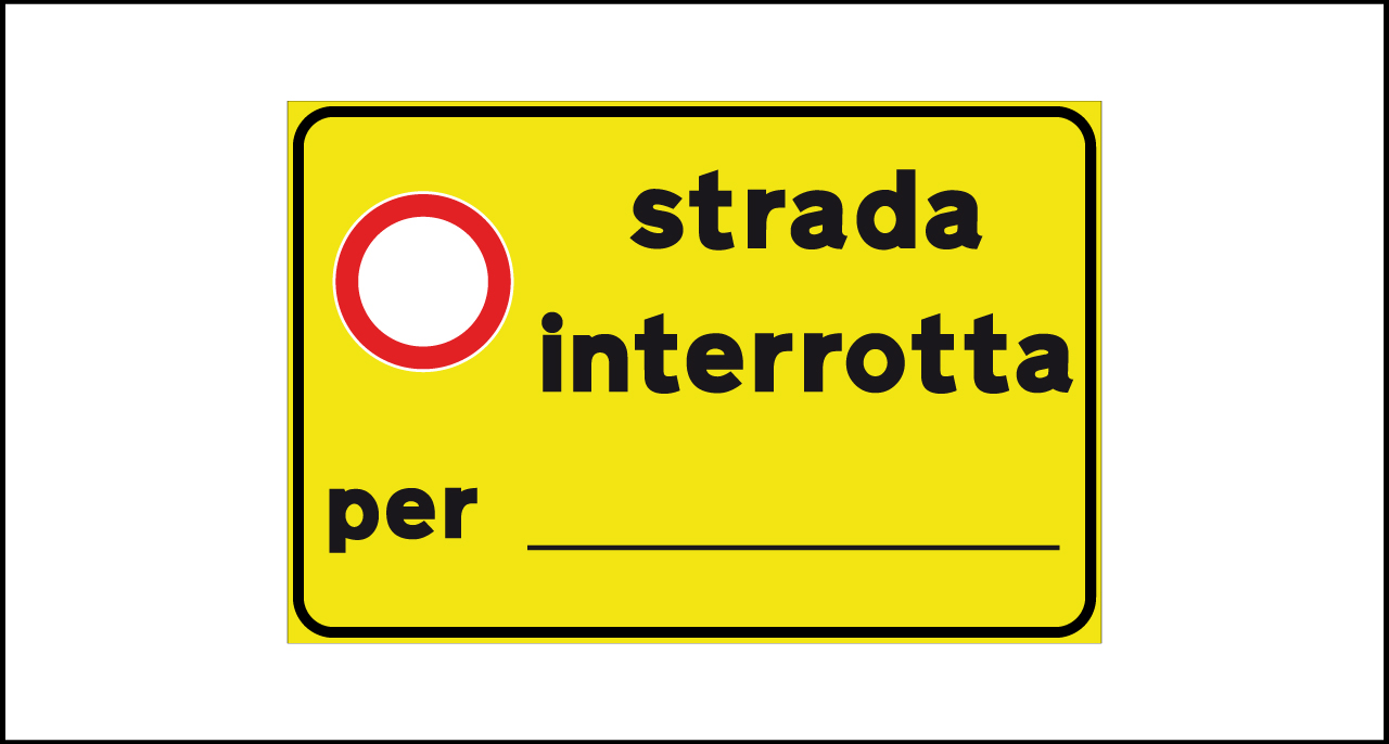 Fig. II 822 – Strada interrotta