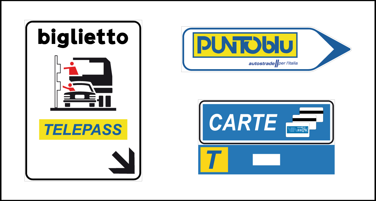 Segnali per varchi e autostrade