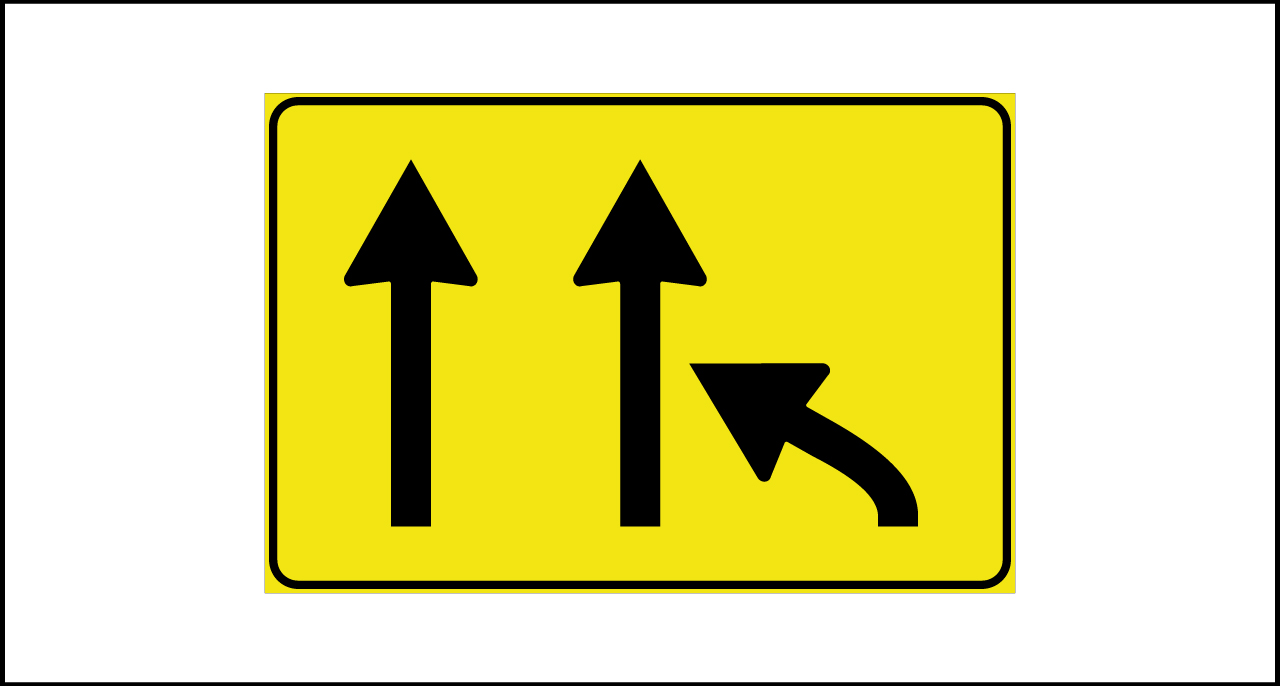 Fig. II 815 – Variazione corsie disponibili in riduzione